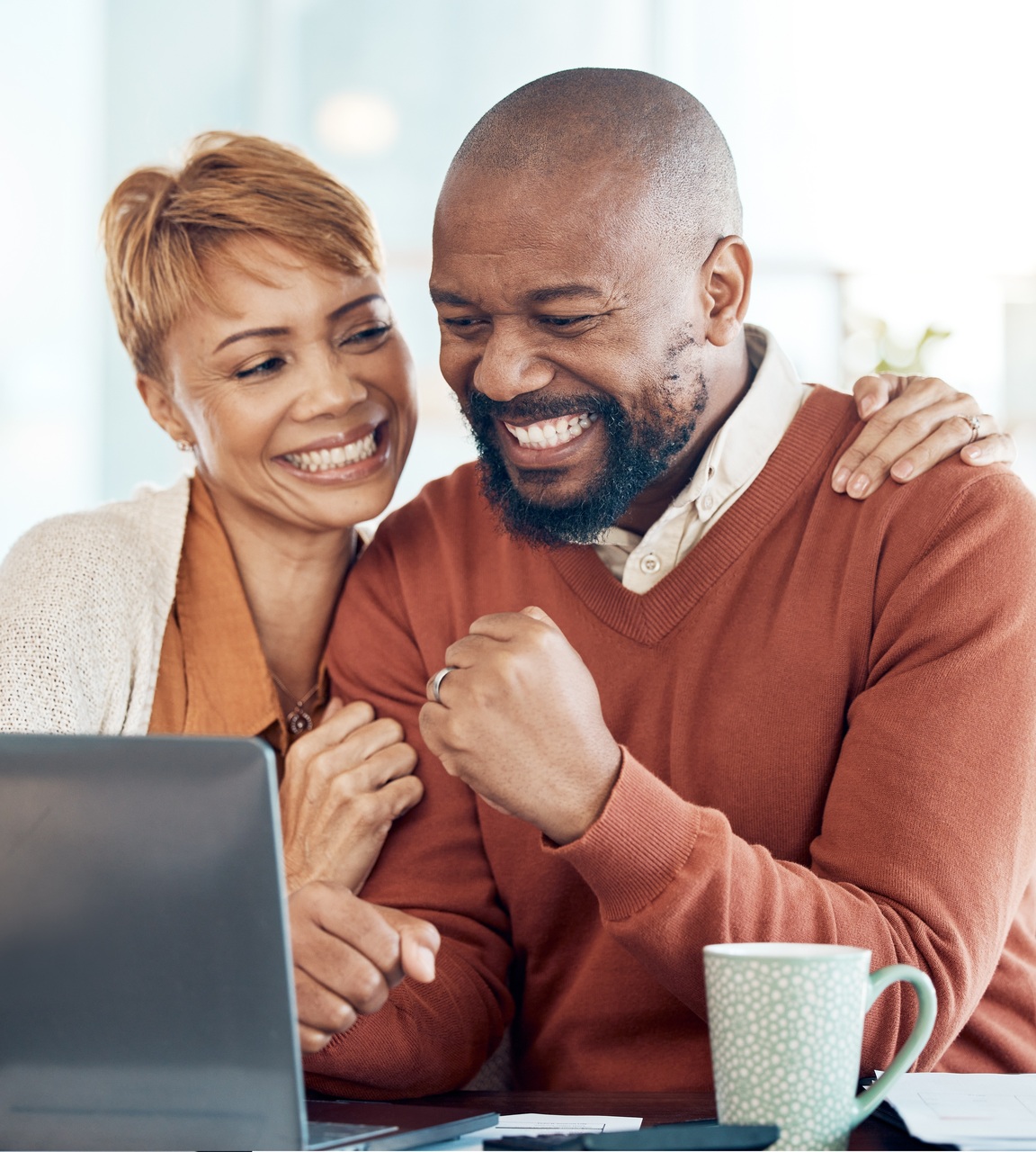 A couple doing finances